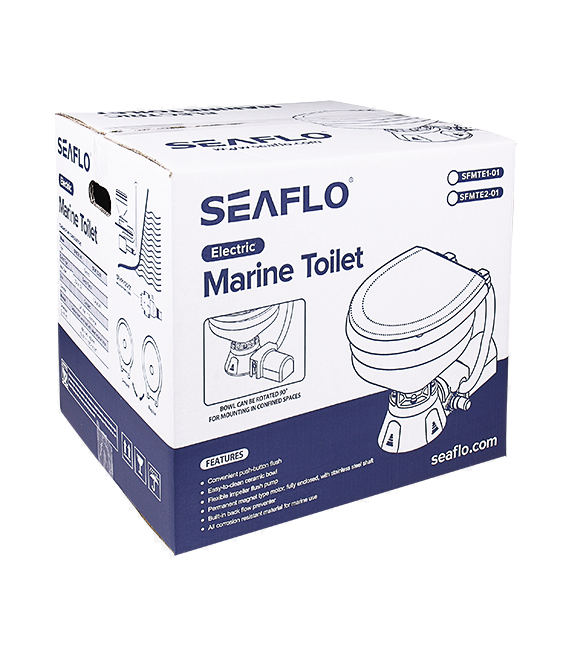 SEAFLO Electric Marine Toilet – Regular (Large Bowl) Dc12v / 24v